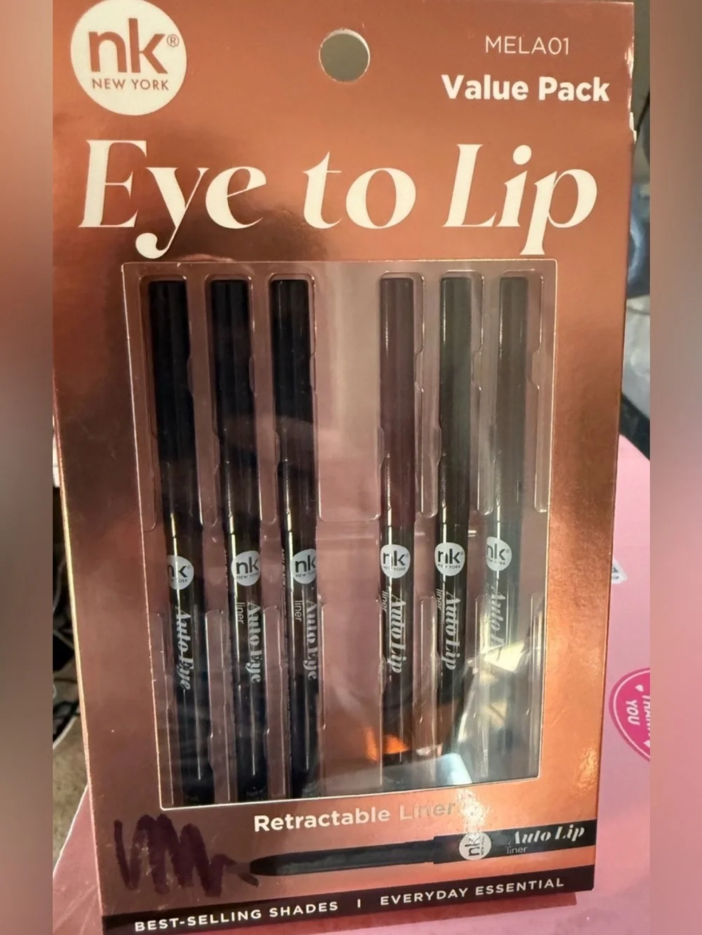 nk New York Eye to Lip Retractable Liner Value Pack - Deep Brown/Black Shades